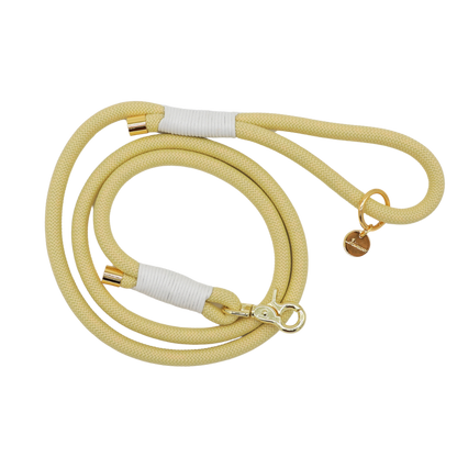 BRAIDED ROPE LEASH - BUTTER YELLOW