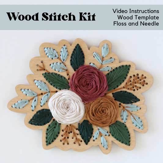 Roses Wood Stitch Kit