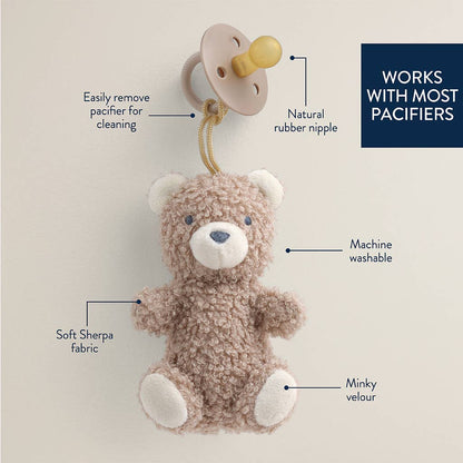 *New Options* Bitzy Pal Natural Rubber Pacifier & Plush: Cow