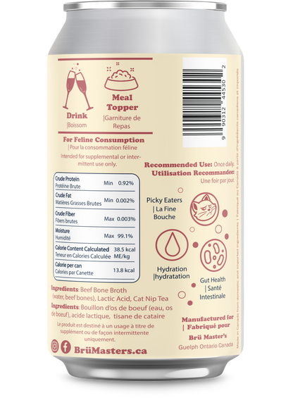 BrüMaster's Purr-secco™ – Premium Cat “Wine” - SINGLE CAN