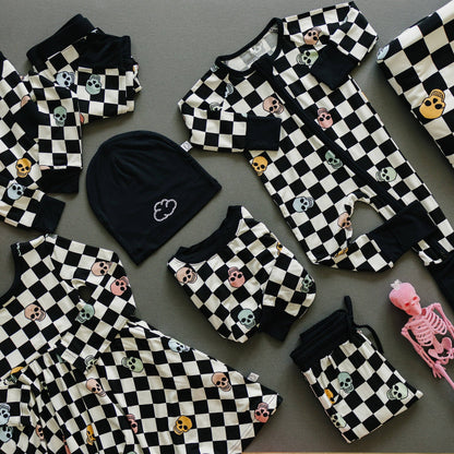 Little Zippers in Checkered Skull