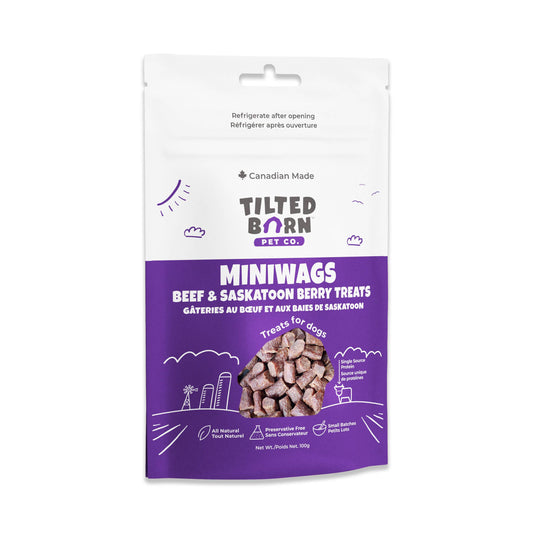 Beef & Saskatoon Miniwags Treats For Dogs 100g/3.53oz