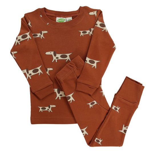 "My Jammies" Organic Kids Pajamas: Dogs / 7/8 Years