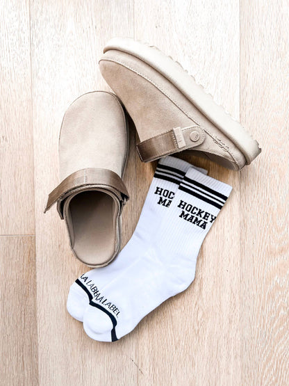 Hockey Mama | Crew Socks: White