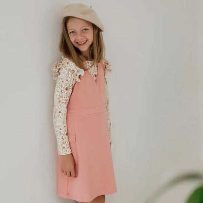Baby Bamboo Ruffle Shoulder Long Sleeve Shirt | Beach Stone