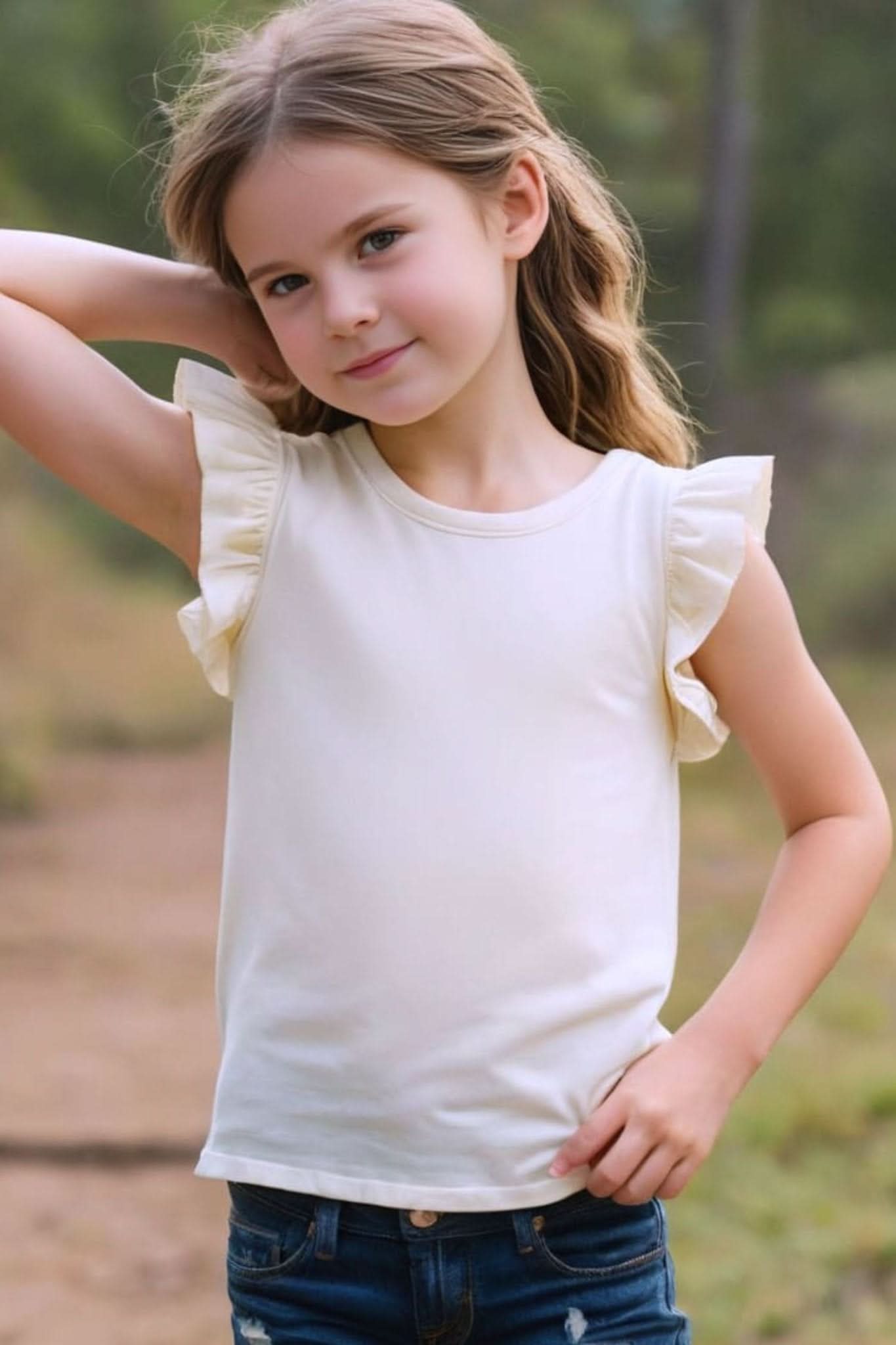 Baby/Kids' Bamboo Ruffle Shoulder | Umber