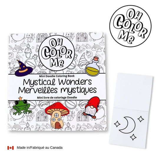 Oh Color Me - Mini Coloring Book Mystical Wonders, 4"x4" - Canadian Brand