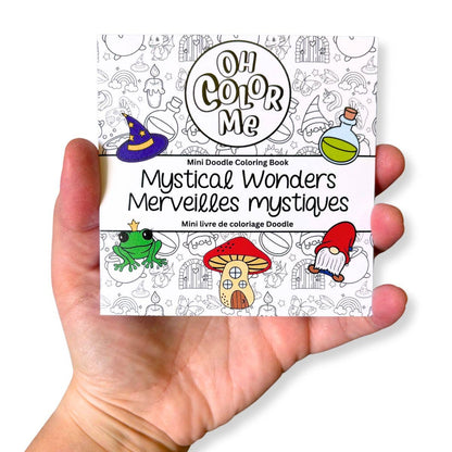 Oh Color Me - Mini Coloring Book Mystical Wonders, 4"x4" - Canadian Brand