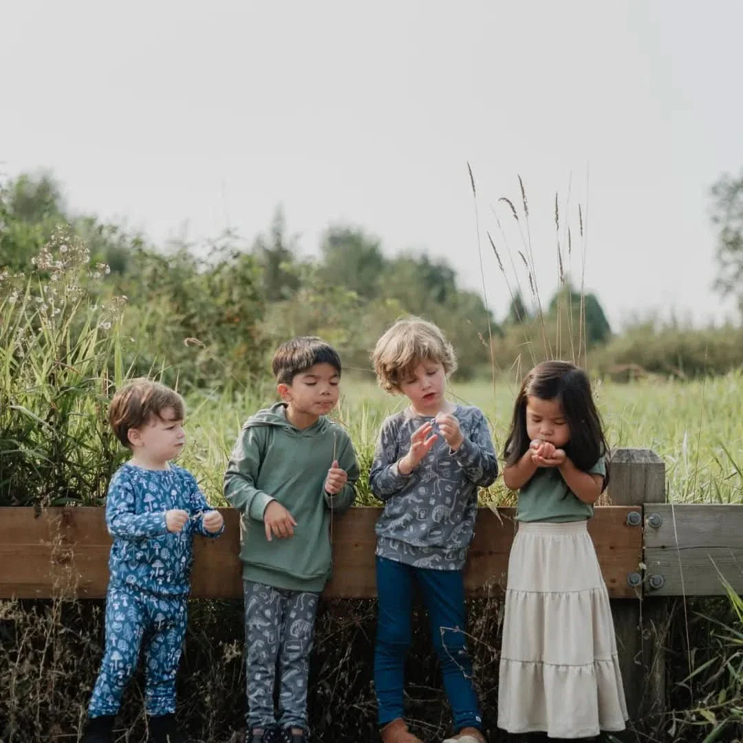 Kids' Lightweight Bamboo Hoodie With Side Seam Pockets | Smoked Pine