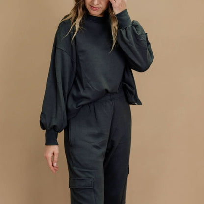 Ladies' Bamboo Fleece Cropped Pullover | Rose
