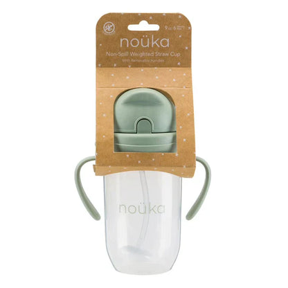 Non-Spill Weighted Straw Cup 9 oz | noüka | Moss