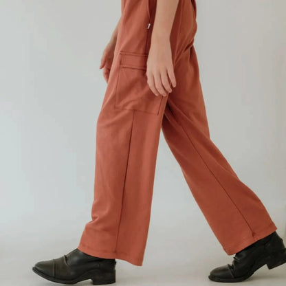 Youth Bamboo Cargo Pants | Smoked Pine