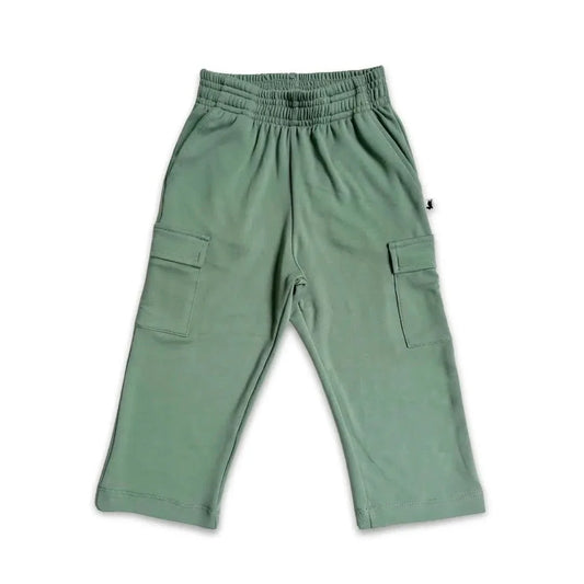 Youth Bamboo Cargo Pants | Smoked Pine